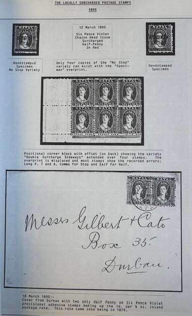 NATAL BOUND COPY OF AWARD WINNING STAMP & POSTAL HISTORY COLLECTION