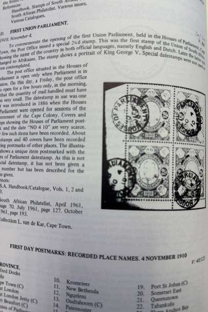 COMMEMORATIVE POSTMARKS, CACHETS & COVERS OF SA - REISENER