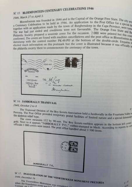 COMMEMORATIVE POSTMARKS, CACHETS & COVERS OF SA - REISENER
