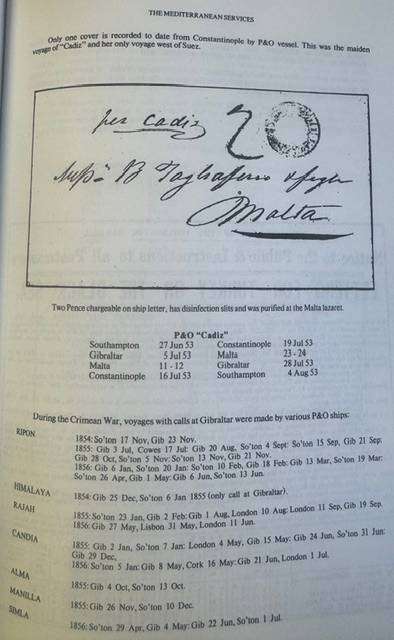 POSTAL HISTORY OF THE P & O TO THE PENINSULA - EXCELLENT