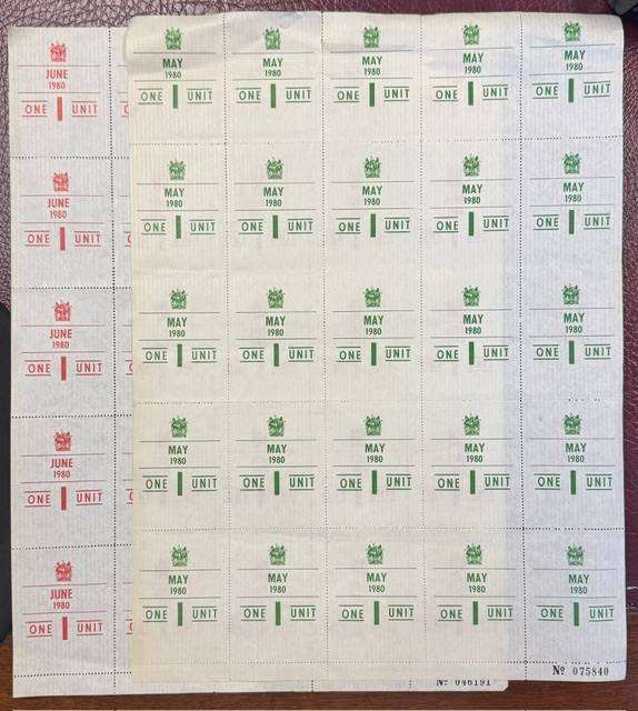 RHODESIA/ZIMBABWE PETROL RATION STAMPS & RAPT SHEET