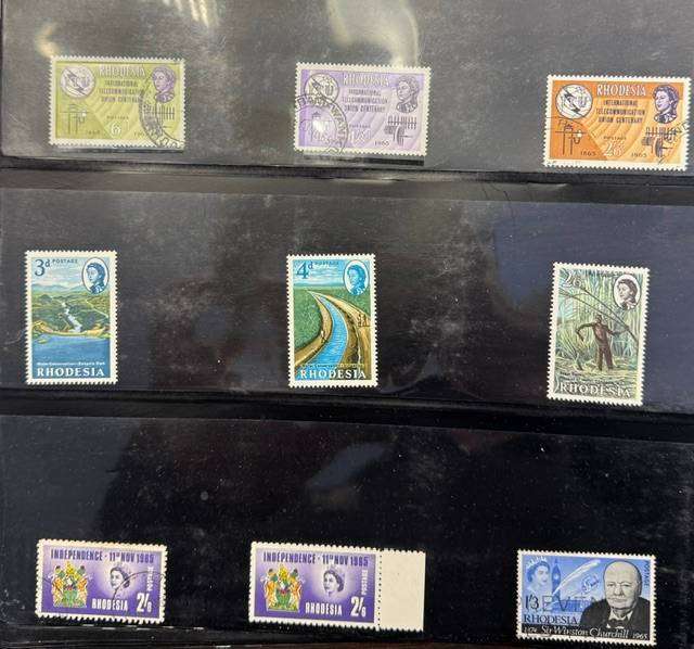 RHODESIA NICE MINT & USED LOT ON STOCK PAGES