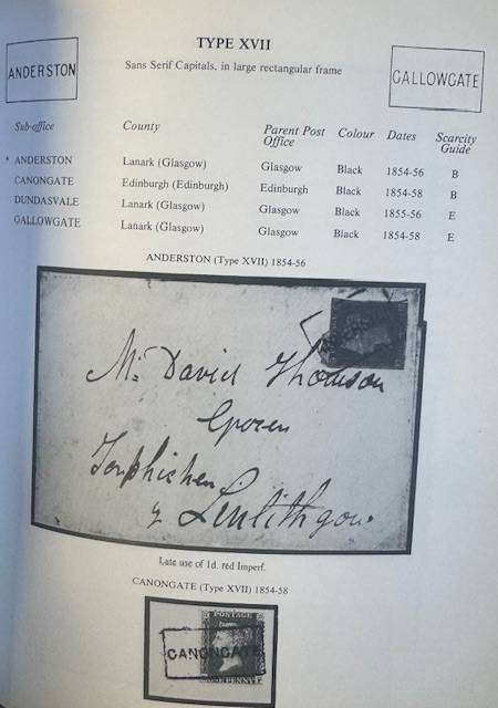 SCOTS LOCAL CANCELLATIONS 1854-60