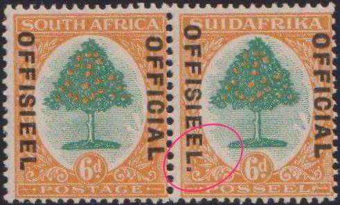 SA 1929 6d "STOP AFTER OFFISIEEL" SACC 10b CV R1500 SUPERB MINT