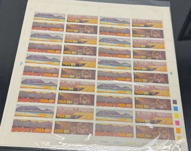 RSA 1975 TOURISM COMPLETE "B" SHEET UNMOUNTED MINT