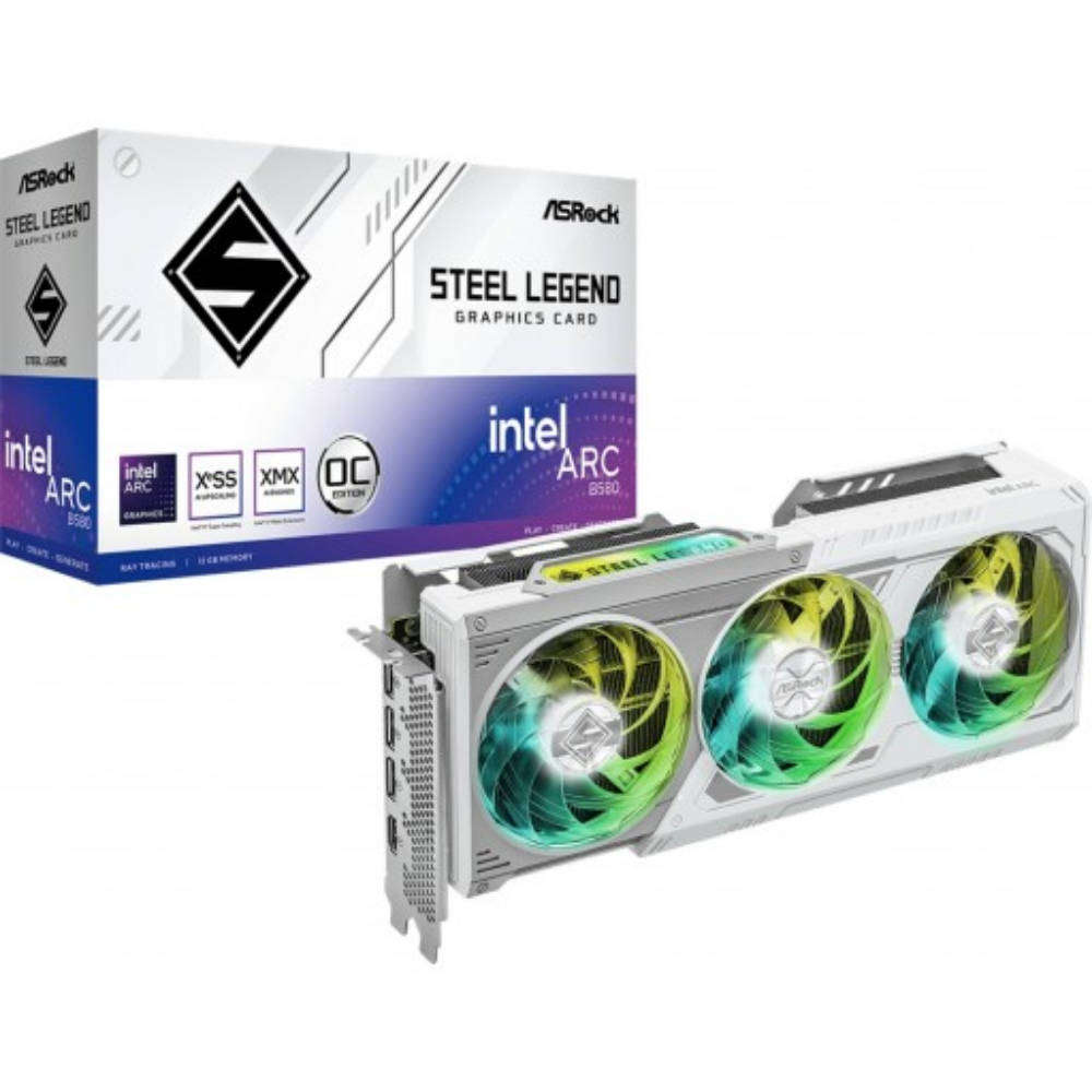 Intel Arc B580 Graphics card Steel Legend OC version