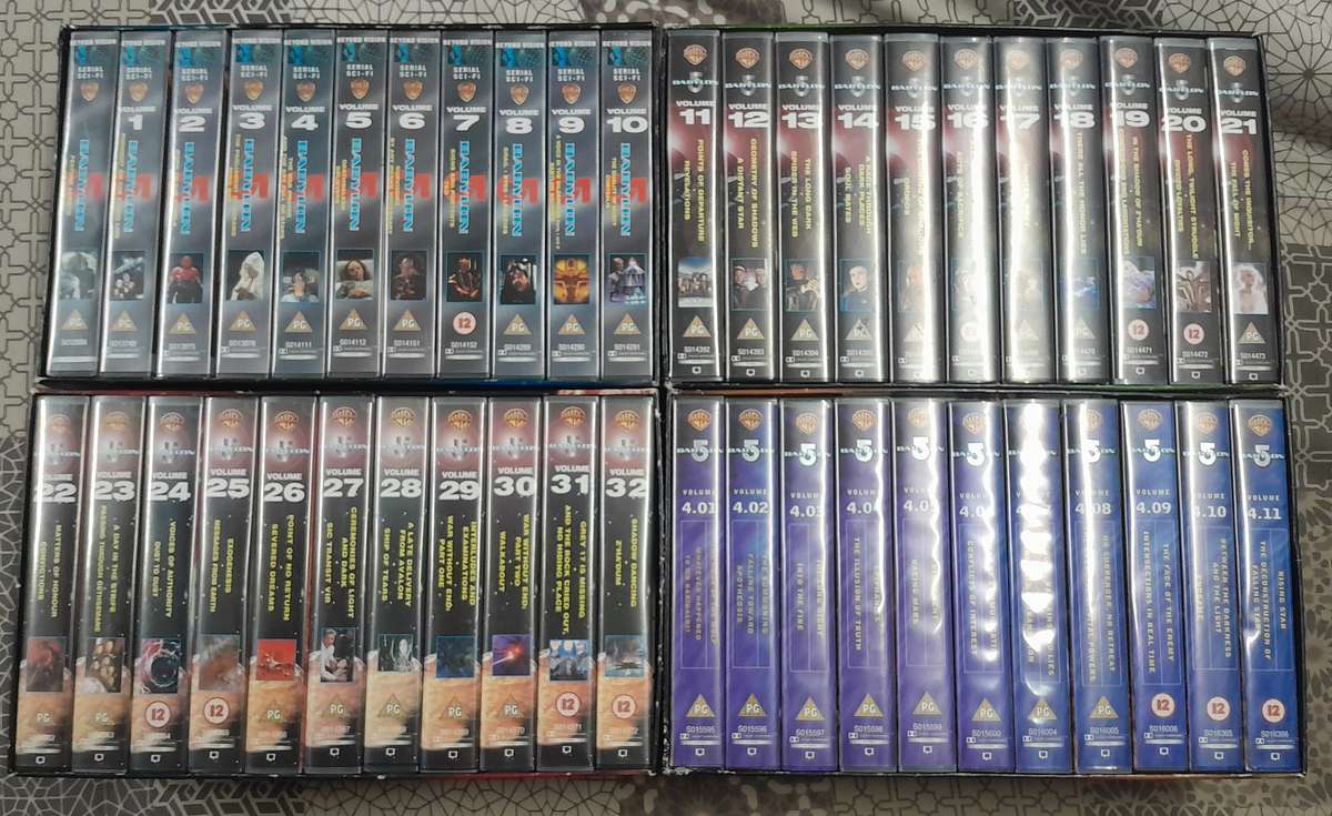 Babylon 5 Seasons 1 to 4 VHS bundle plus 3 movies (47 VHS bundle)