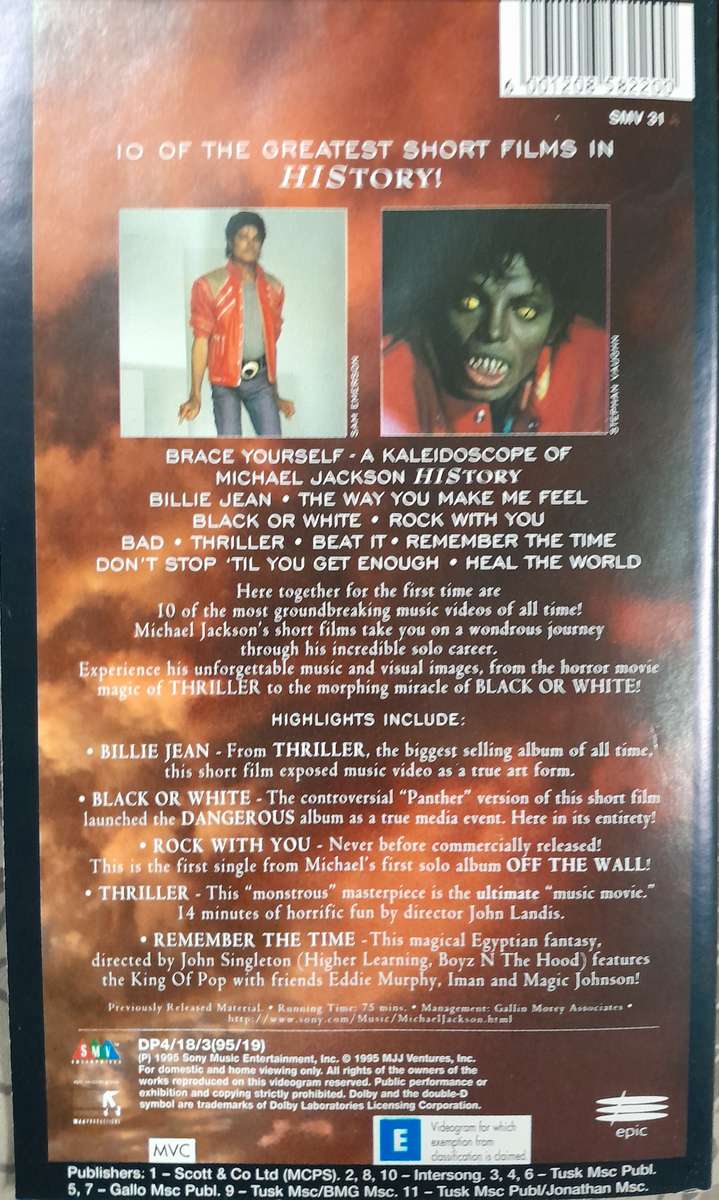 Michael Jackson - 3 x VHS bundle