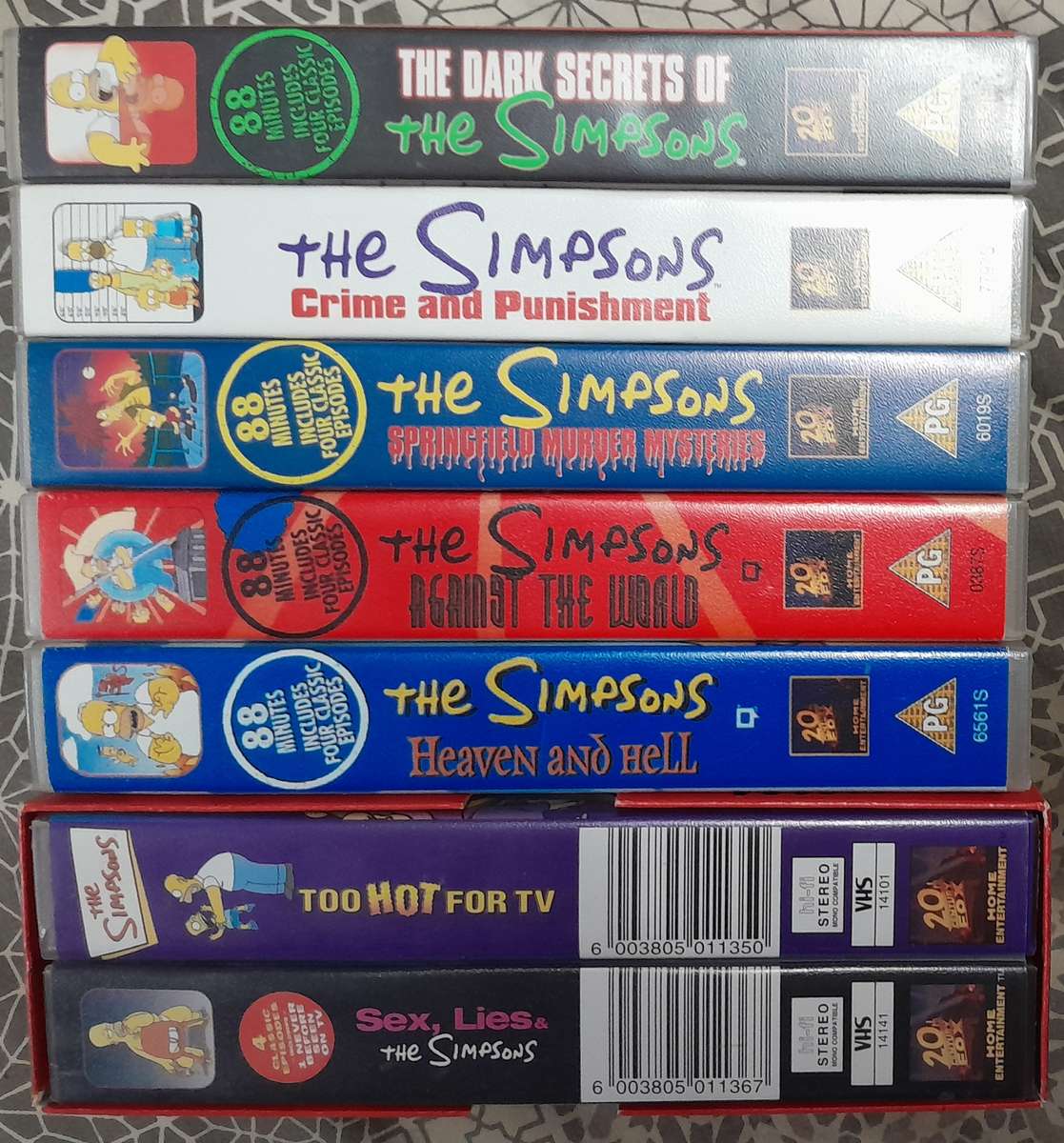 The Simpsons - 7 x VHS bundle
