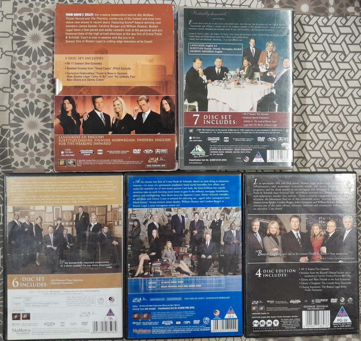 Boston Legal - Complete series (5 seasons, dvd bundle)