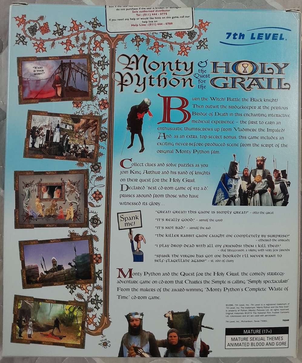 Monty Python - The Quest For The Holy Grail PC Big Box Game