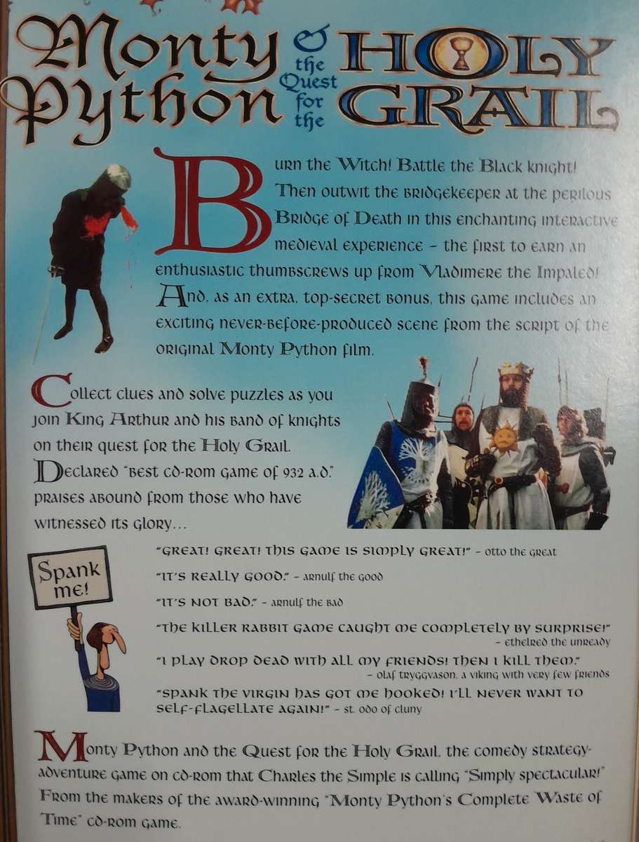 Monty Python - The Quest For The Holy Grail PC Big Box Game