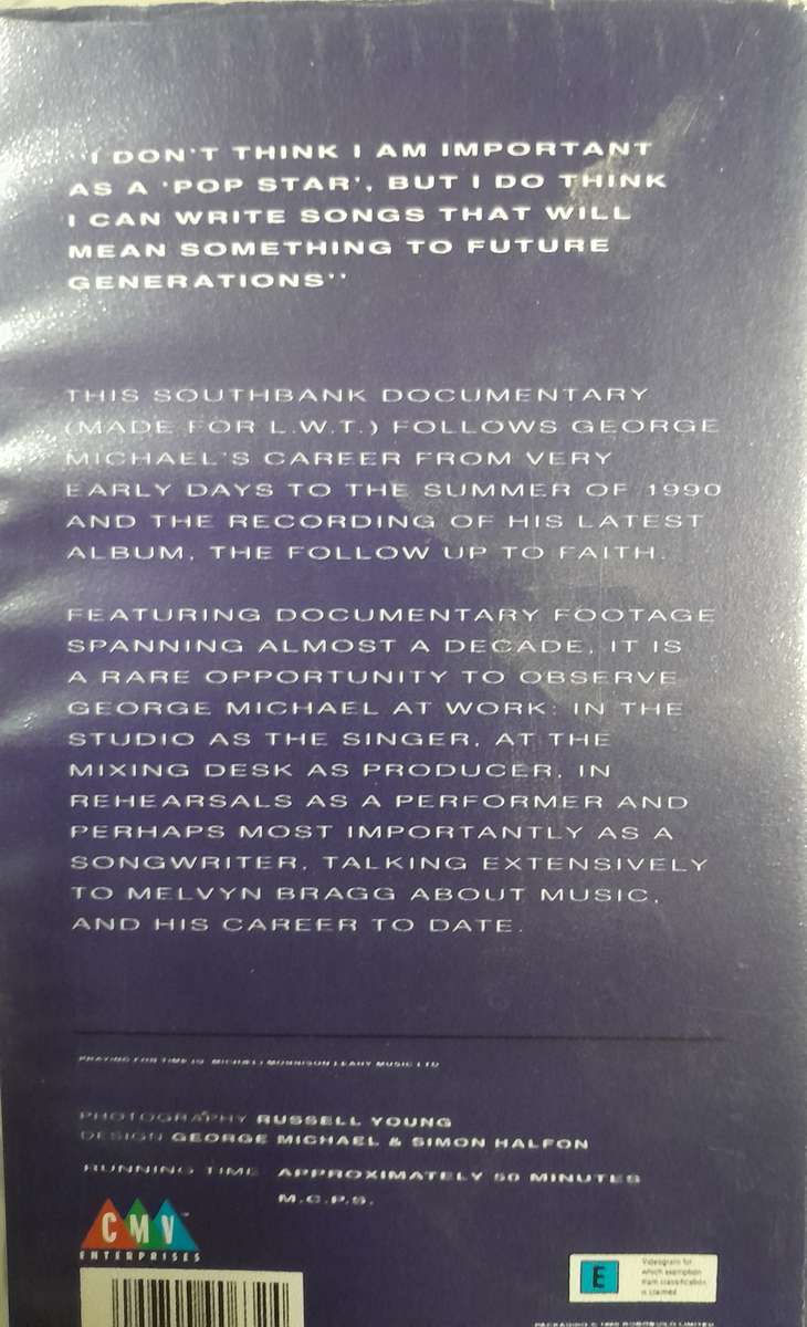 George Michael VHS (Southbank documentary)