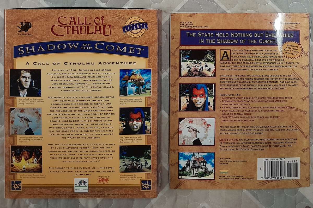 Shadow of the Comet Big Box PC Adventure Game (Call of Cthulu) bundled with Official Strategy Guide