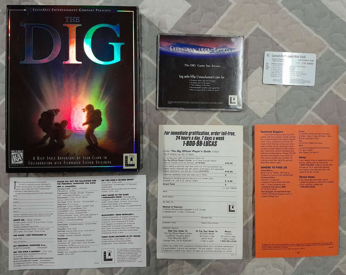 The Dig (Ultimate Bundle) PC Big Box Adventure Game (LucasArts)