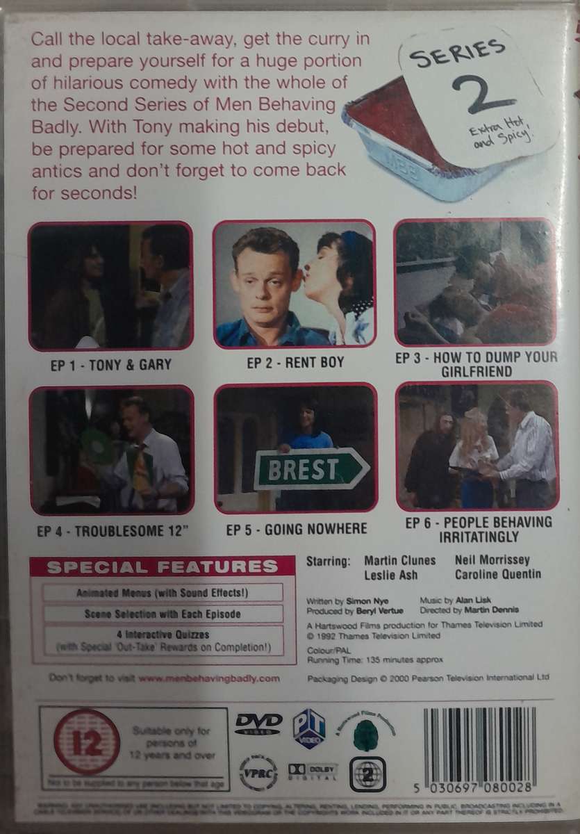 Men Behaving Badly - DVD bundle Series 1 to 6 PLUS "Last Orders" DVD and "Best of" book