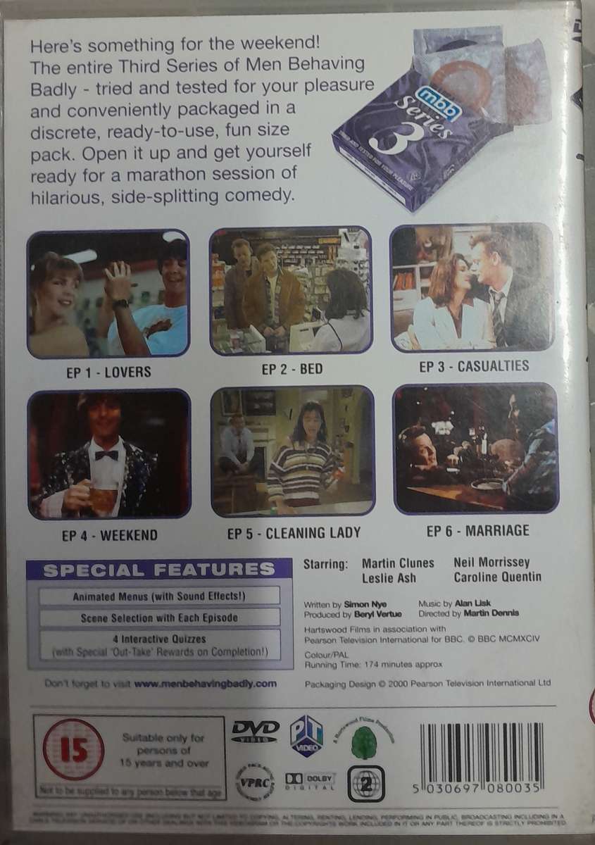 Men Behaving Badly - DVD bundle Series 1 to 6 PLUS "Last Orders" DVD and "Best of" book