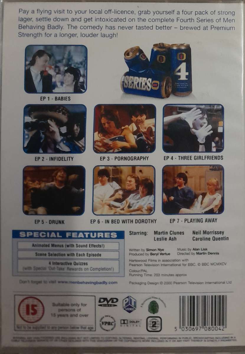 Men Behaving Badly - DVD bundle Series 1 to 6 PLUS "Last Orders" DVD and "Best of" book