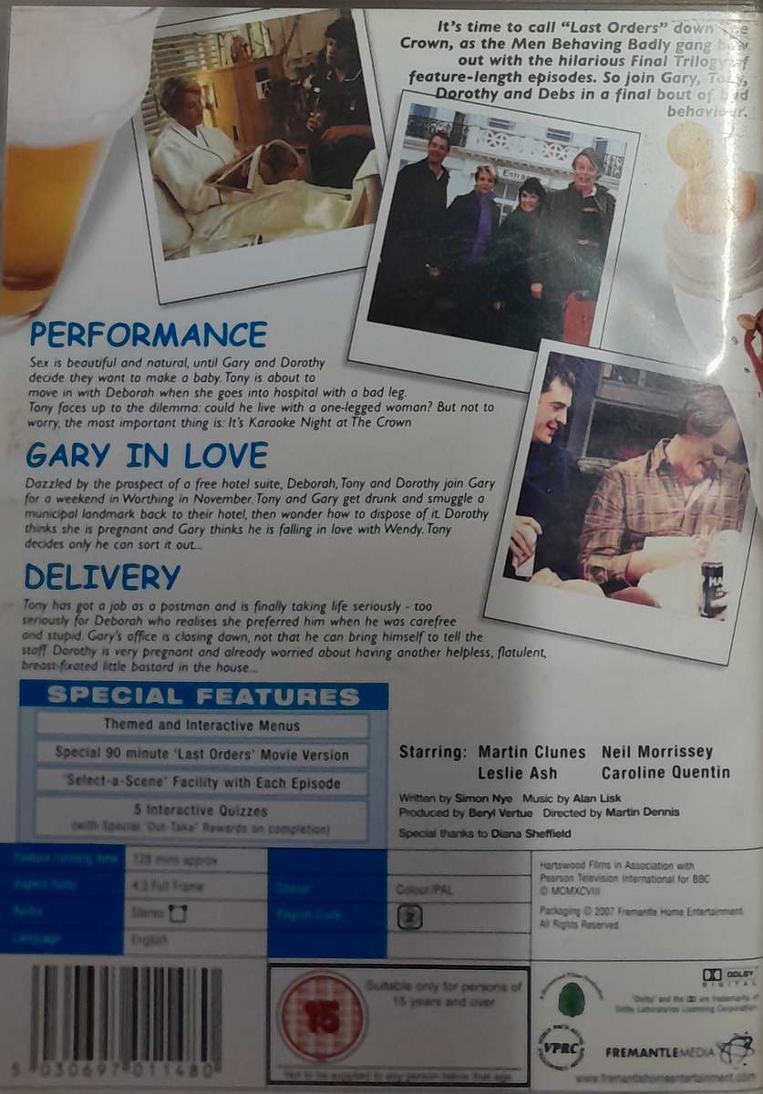 Men Behaving Badly - DVD bundle Series 1 to 6 PLUS "Last Orders" DVD and "Best of" book