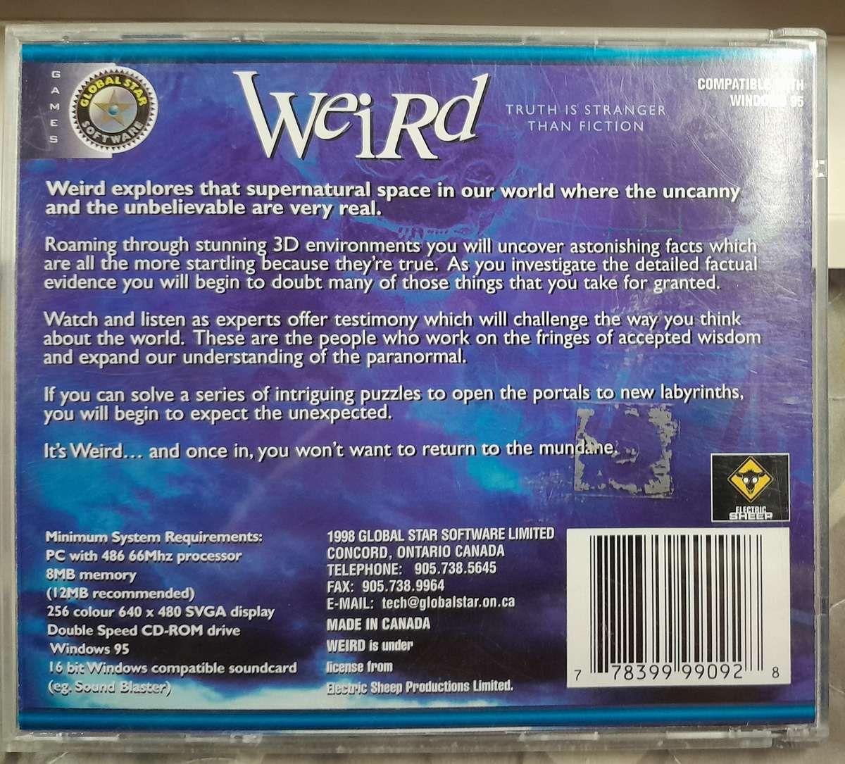 Weird - Truth Is Stranger Than Fiction - Interactive  CD-Rom PC Big Box