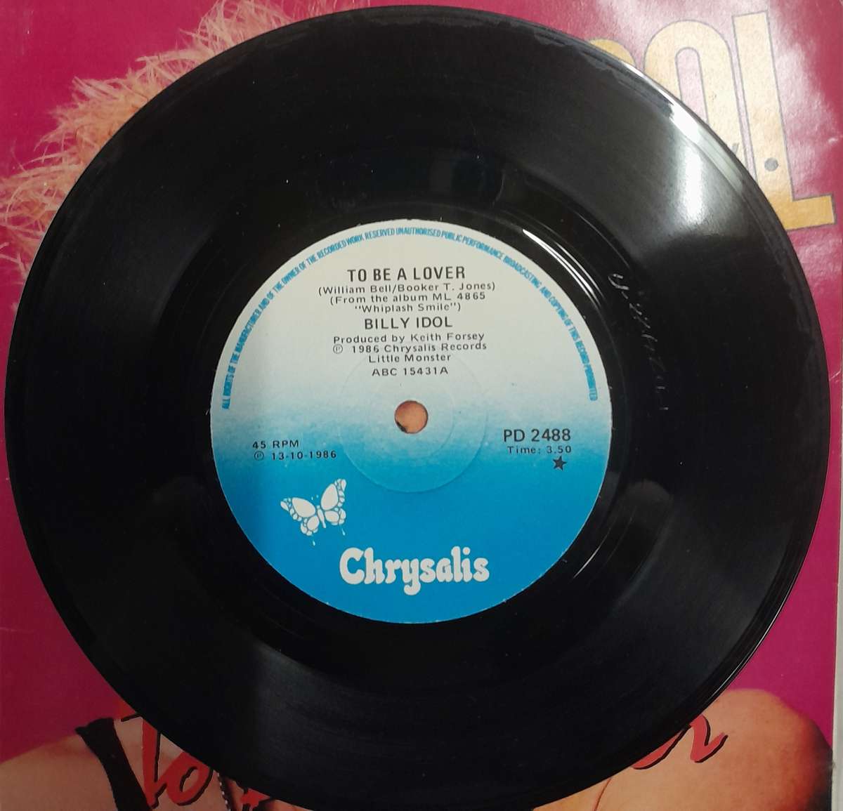 Billy Idol - To Be A Lover 7" single