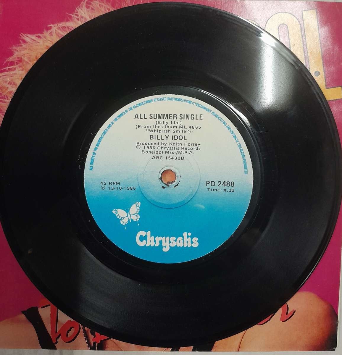 Billy Idol - To Be A Lover 7" single