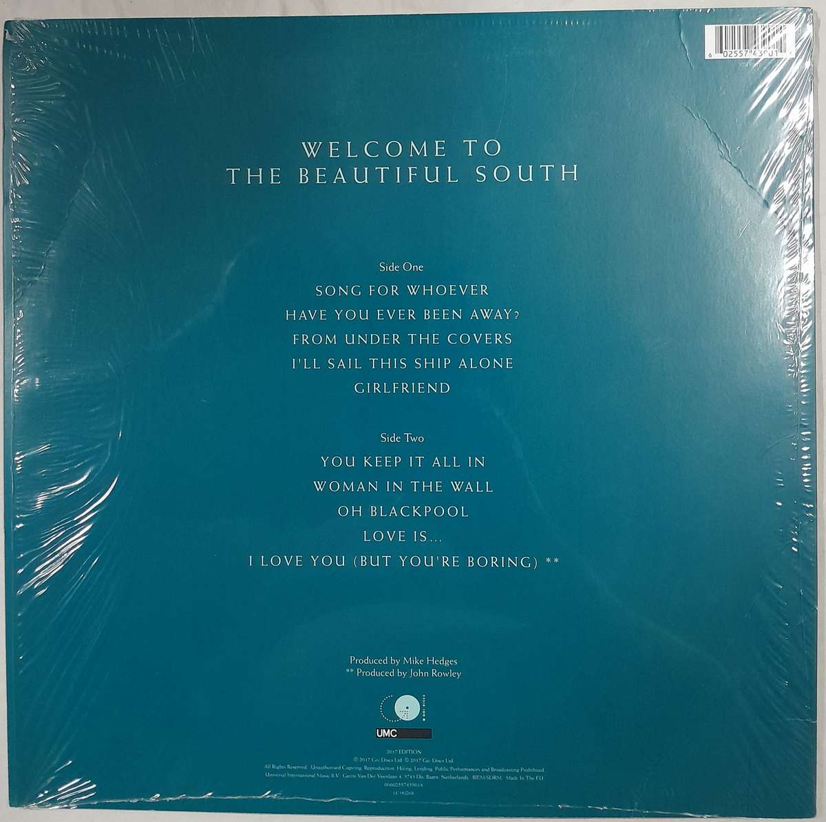 The Beautiful South - Welcome to the Beautiful South LP (2018 pressing)