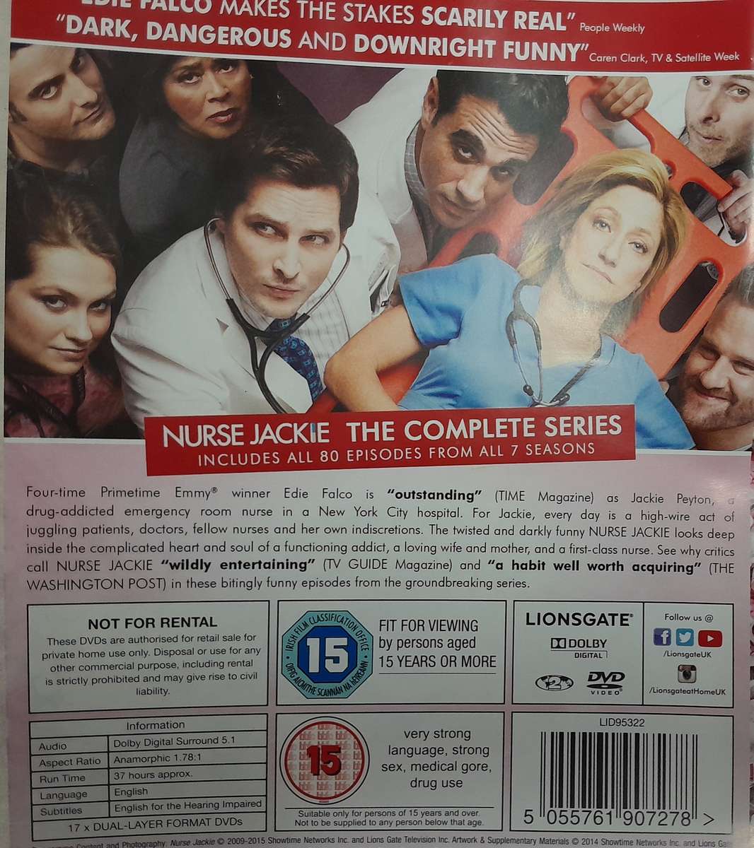 Nurse Jackie - complete series 1 to 7 (17 DVD box set)