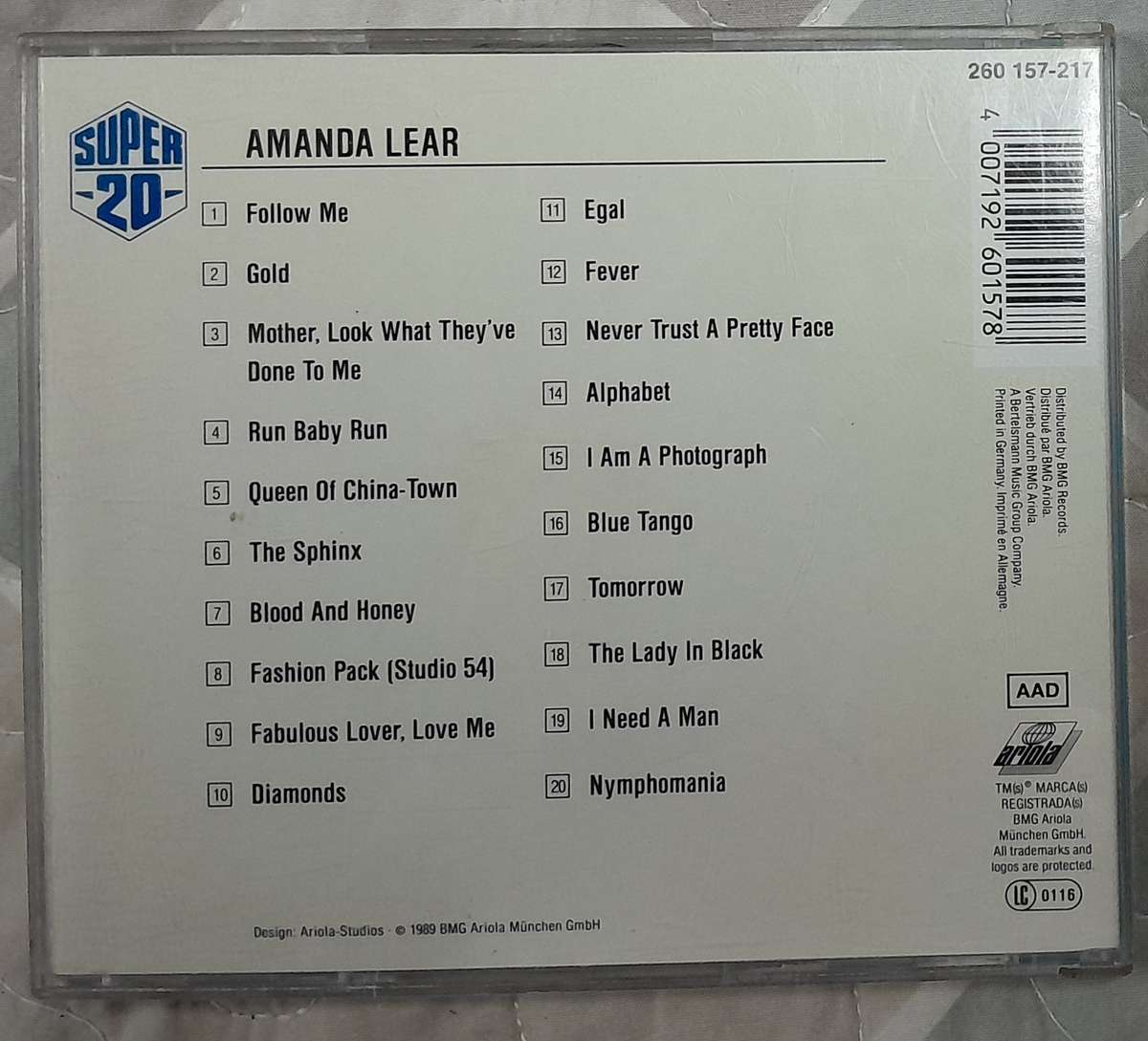 Amanda Lear - Super 20 CD