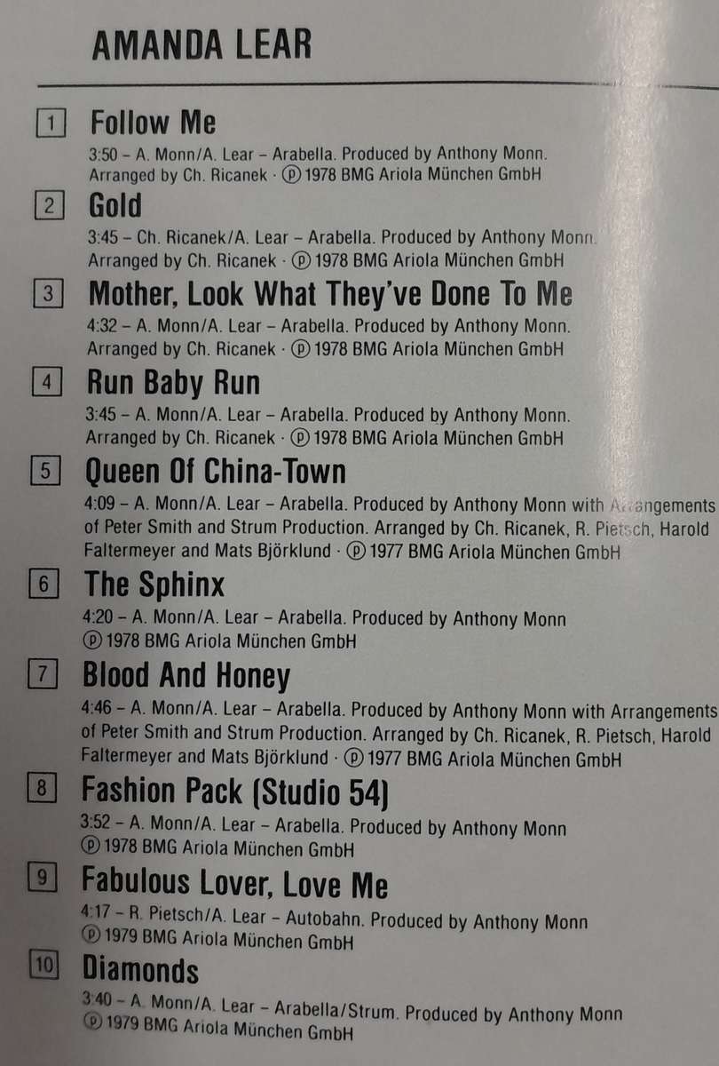 Amanda Lear - Super 20 CD