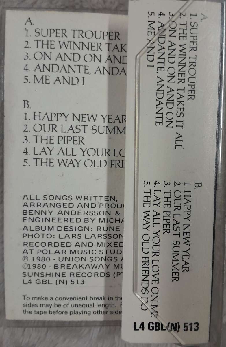 ABBA - Bundle of 3 cassettes and 2 Official Magazines (Super Trouper, The Visitors, The Singles)