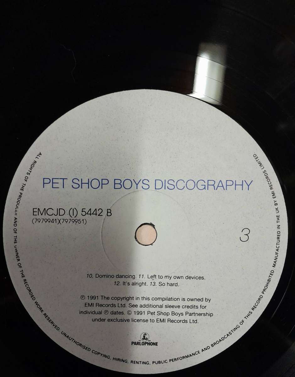 Pet Shop Boys - Discography 2LP set (The Complete Singles Collection 1985 - 1991)