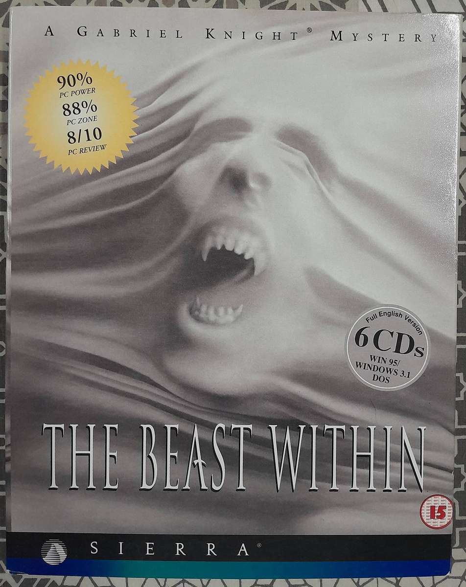 The Beast Within - A Gabriel Knight Mystery PC Big Box !!BOX ONLY!!! NO game discs!!!