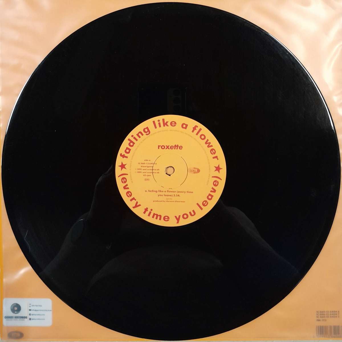 Roxette - Fading Like A Flower 12" maxi single (Swedish pressing)