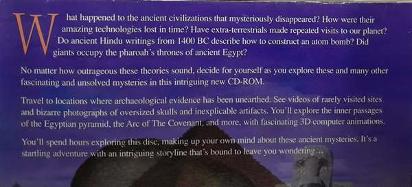 Ancient Wisdom - Interactive Multimedia CD-Rom PC Big Box