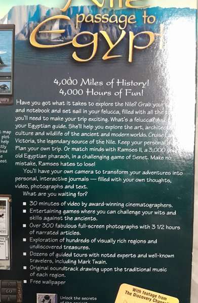 NIle - Passage to Egypt - Interactive Multimedia CD-Rom PC Big Box (with lenticular mousepad)