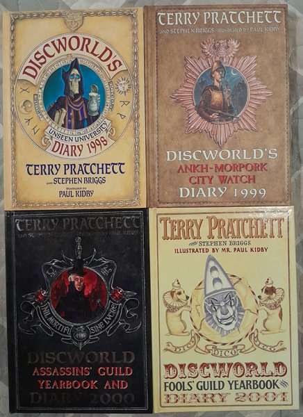 Discworld - bundle of rare Diaries - 1998 - 2001 (4 hardcover Yearbooks / Diaries) Terry Pratchett