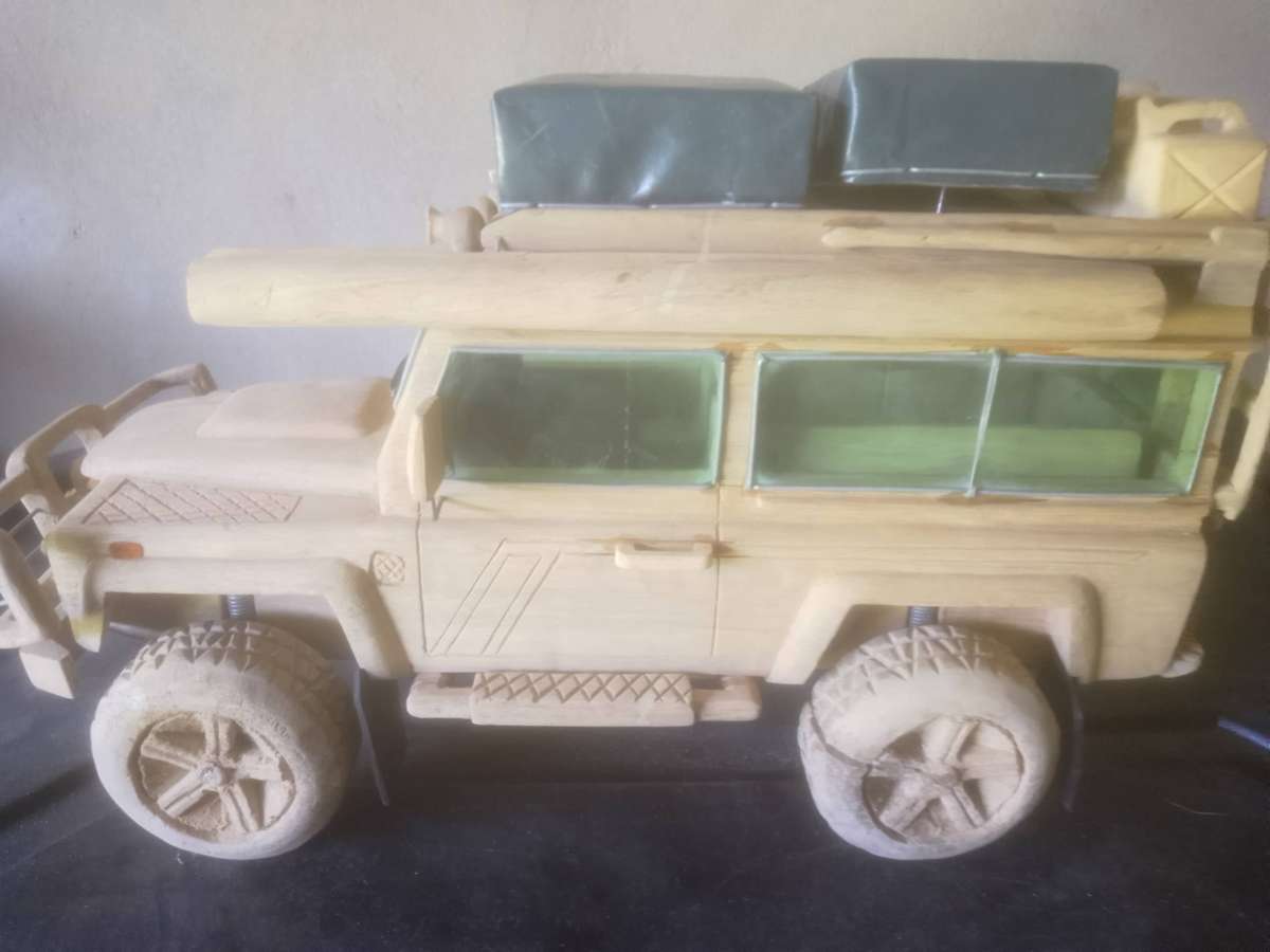 Handcrafted wooden 4x4 Replica toy