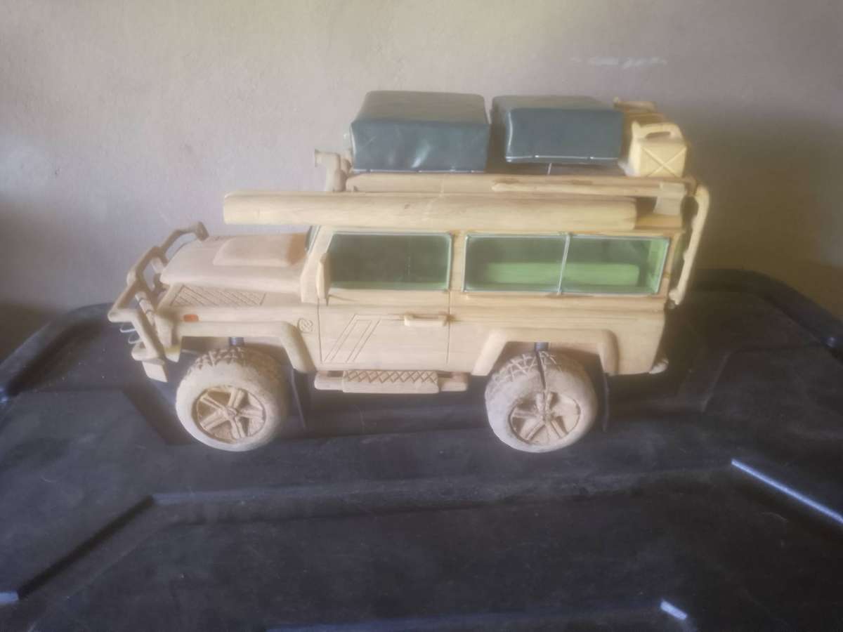 Handcrafted wooden 4x4 Replica toy