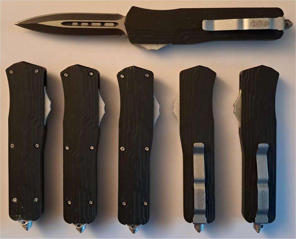 Microtech Knife with double edged blade