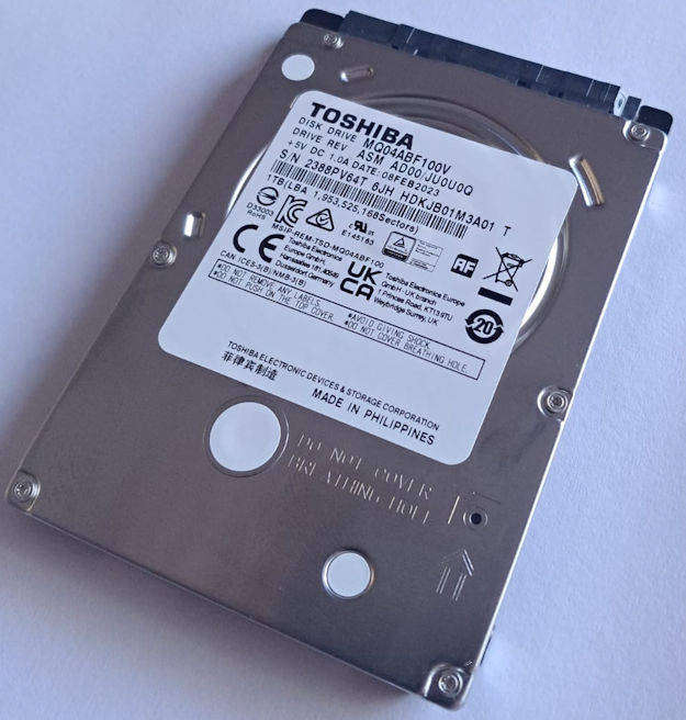 Toshiba 1TB Hard Drive for Laptop/Notebook (100% Health)