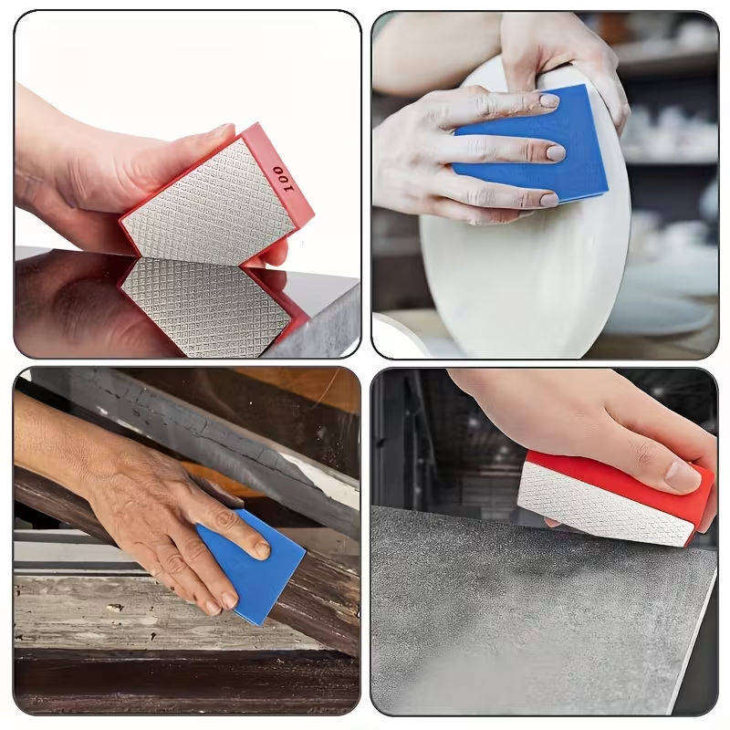4pcs Diamond Hand Polishing Pads Set