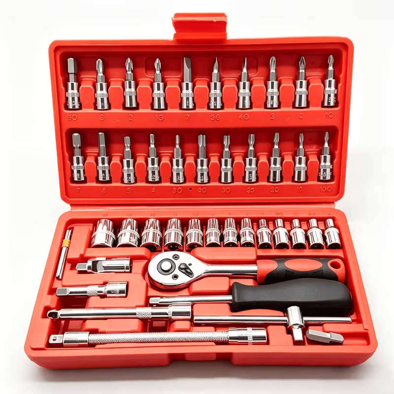 Quality 46 Piece 1/4 inch Drive Socket Ratchet Set