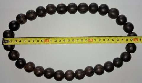 Handmade Makonde Tanzanian Ebony Bead Necklace