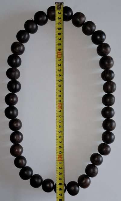 Handmade Makonde Tanzanian Ebony Bead Necklace
