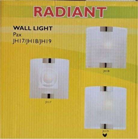 RADIANT CHROME & FROSTED GLASS WALL LIGHT (Retail R280)