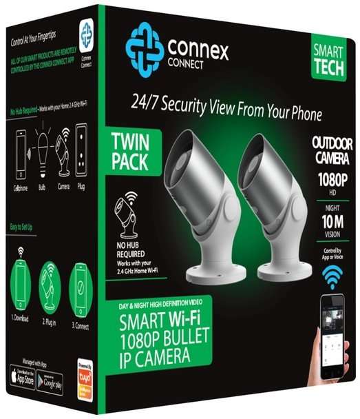 Connex 1080P Outdoor IP Camera 2 Pack (Retail R1799)