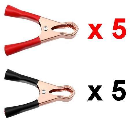 10 Pcs 50A Insulated Crocodile Clips