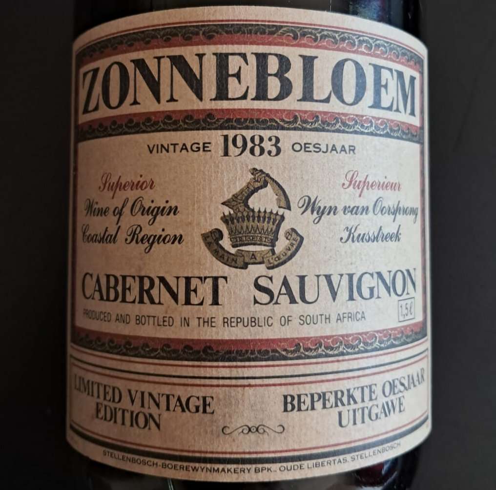 1983 Zonnebloem Cabernet Sauvignon Magnum 1,5L