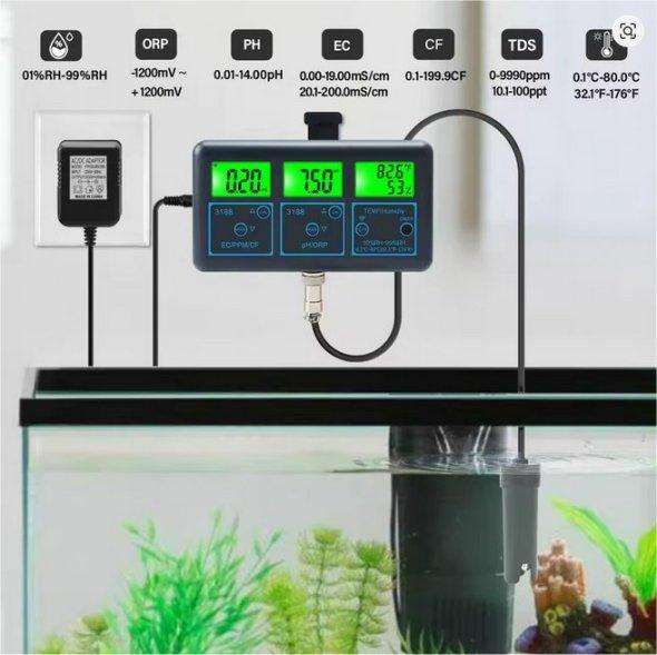 WiFi 7-in-1 Water Tester for Aquarium/Hydroponics etc.